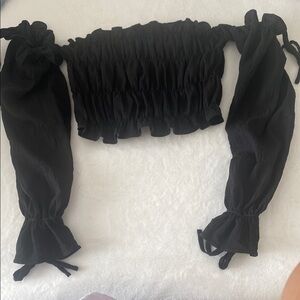 Black Off-Shoulder Women's Top
